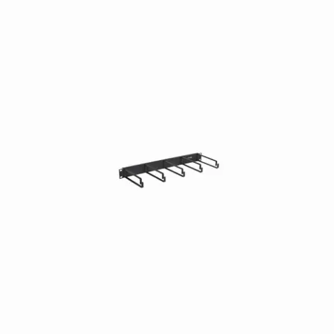 5-Ring Horizontal Manager, 1RU, 6" metal rings