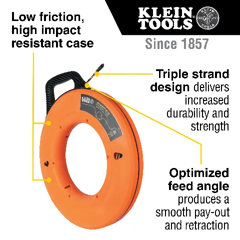 High Flex Polyester Fish Tape, 150-Foot