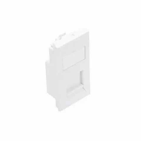 British-Style Wallplate Insert, 50mm x 25mm, Flat, 1-Port, White