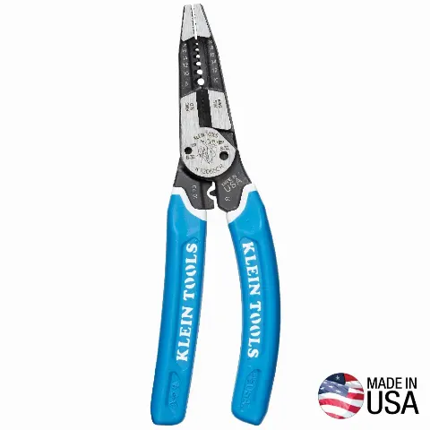 Klein-Kurve® Heavy-Duty Wire Stripper / Cutter / Crimper Multi Tool, 8-20 AWG